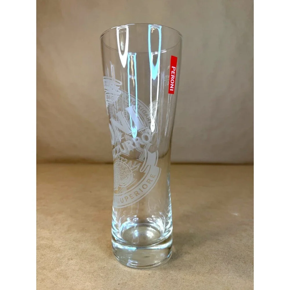 Peroni Nastro Azzurro Etched Beer Glass
